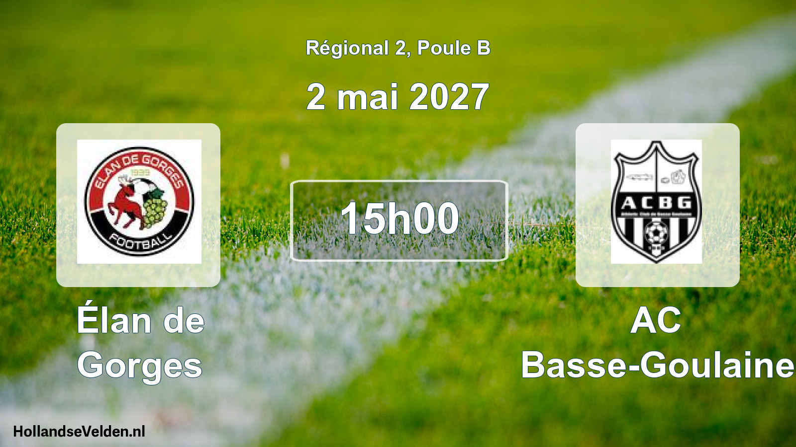Match programmé: Élan de Gorges - AC Basse-Goulaine (2 mai 2027)
