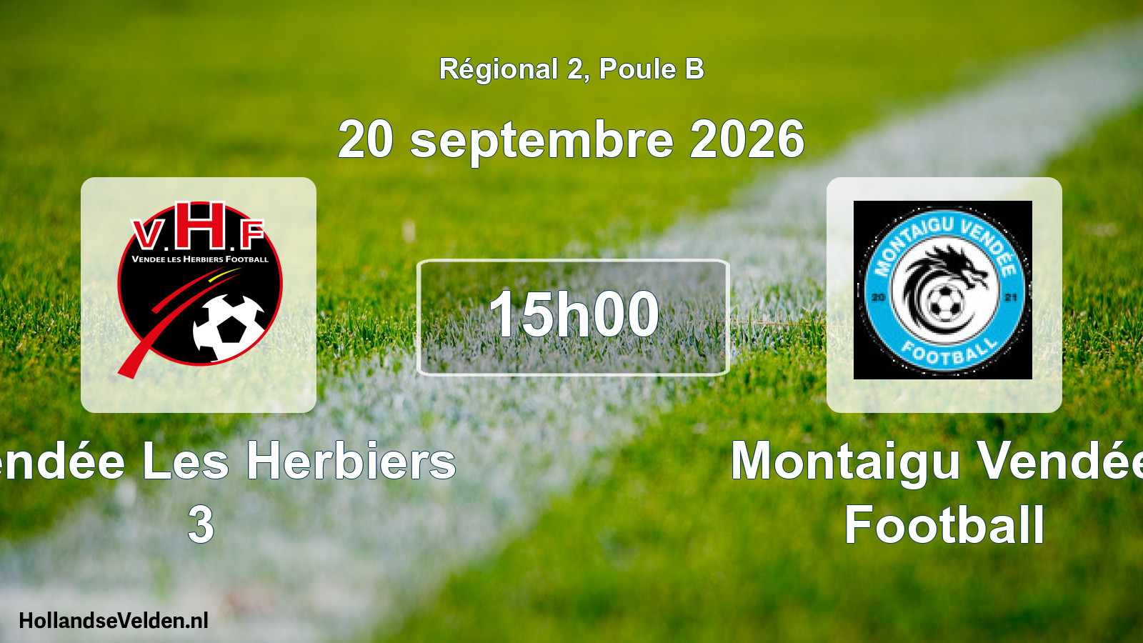 Scheduled Match: Vendée Les Herbiers 3 - Montaigu Vendée Football (20 September 2026)
