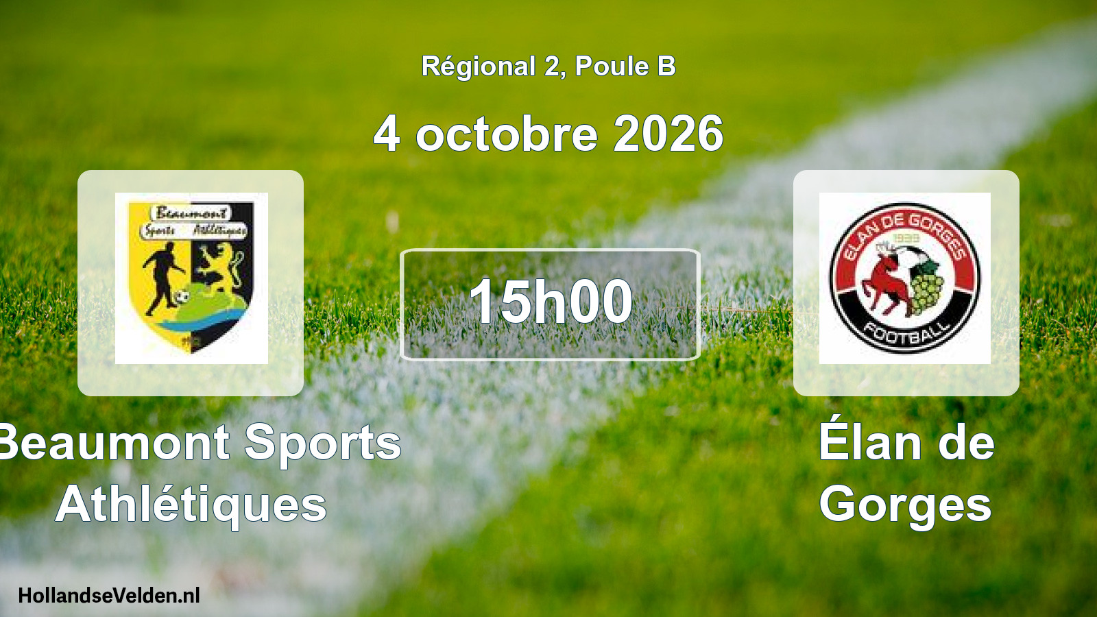 Scheduled Match: Beaumont Sports Athlétiques - Élan de Gorges (4 October 2026)