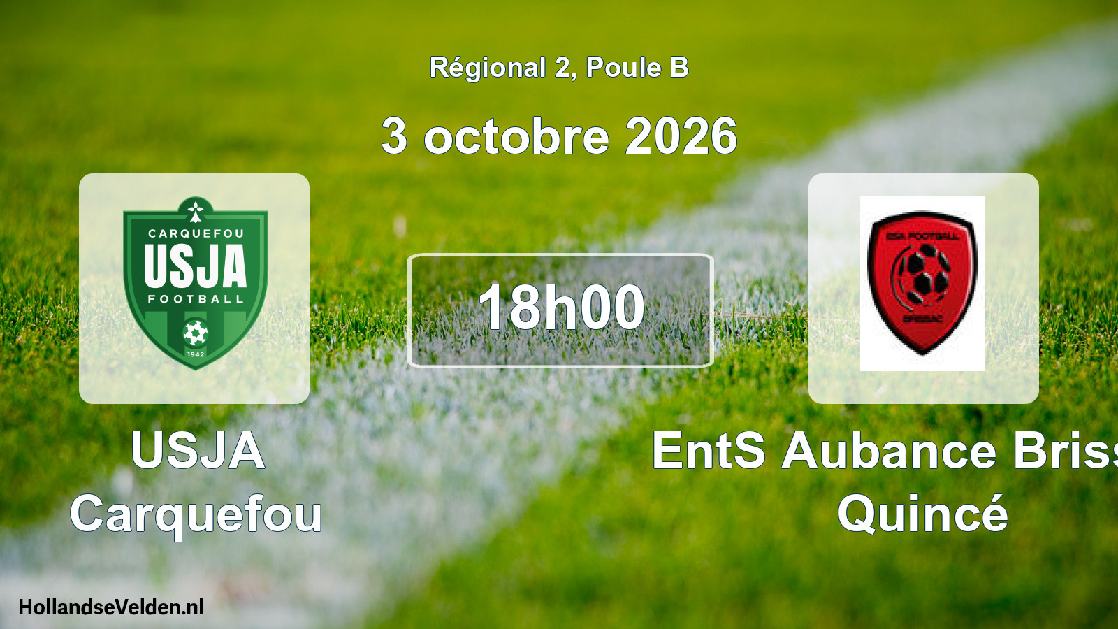 Match programmé: USJA Carquefou - EntS Aubance Brissac Quincé (3 octobre 2026)