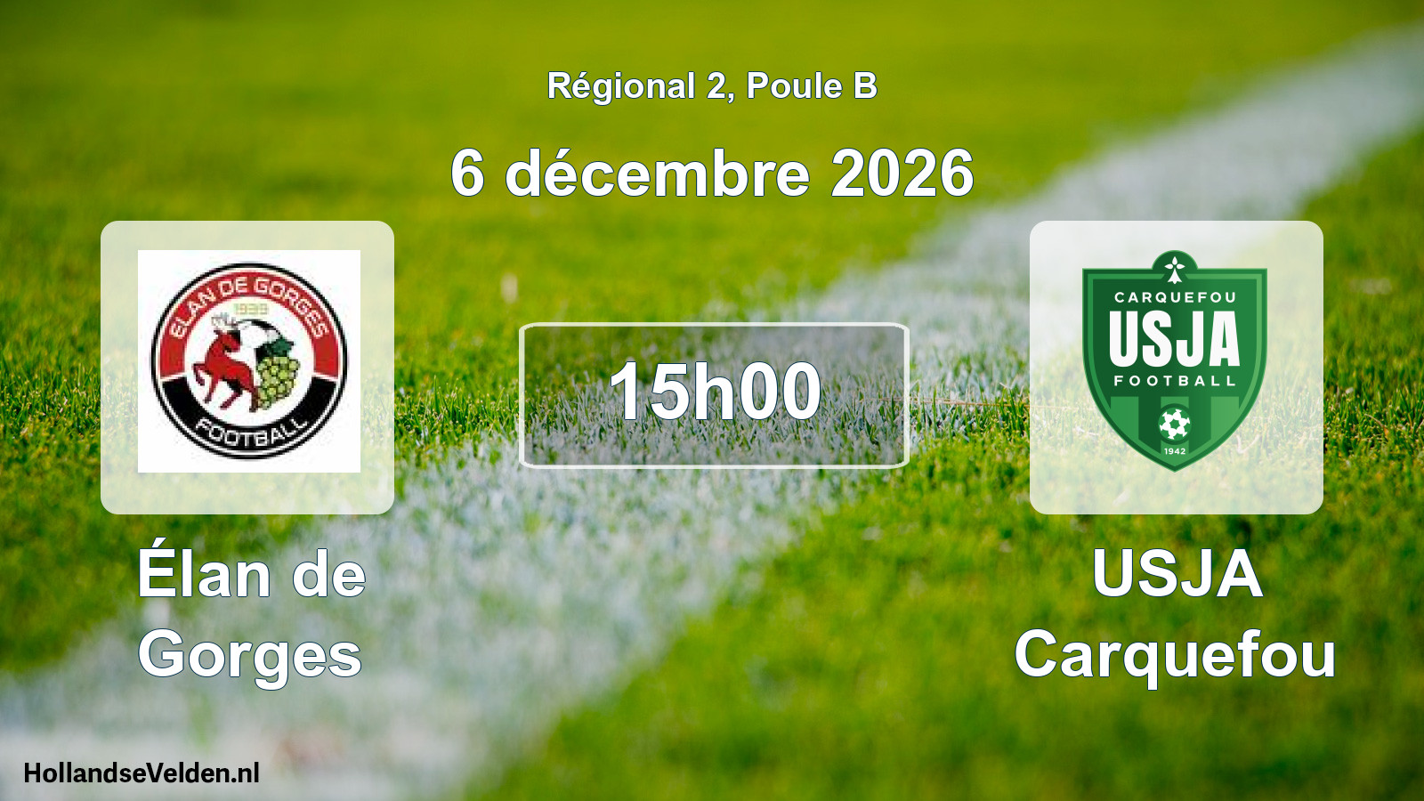 Scheduled Match: Élan de Gorges - USJA Carquefou (6 December 2026)