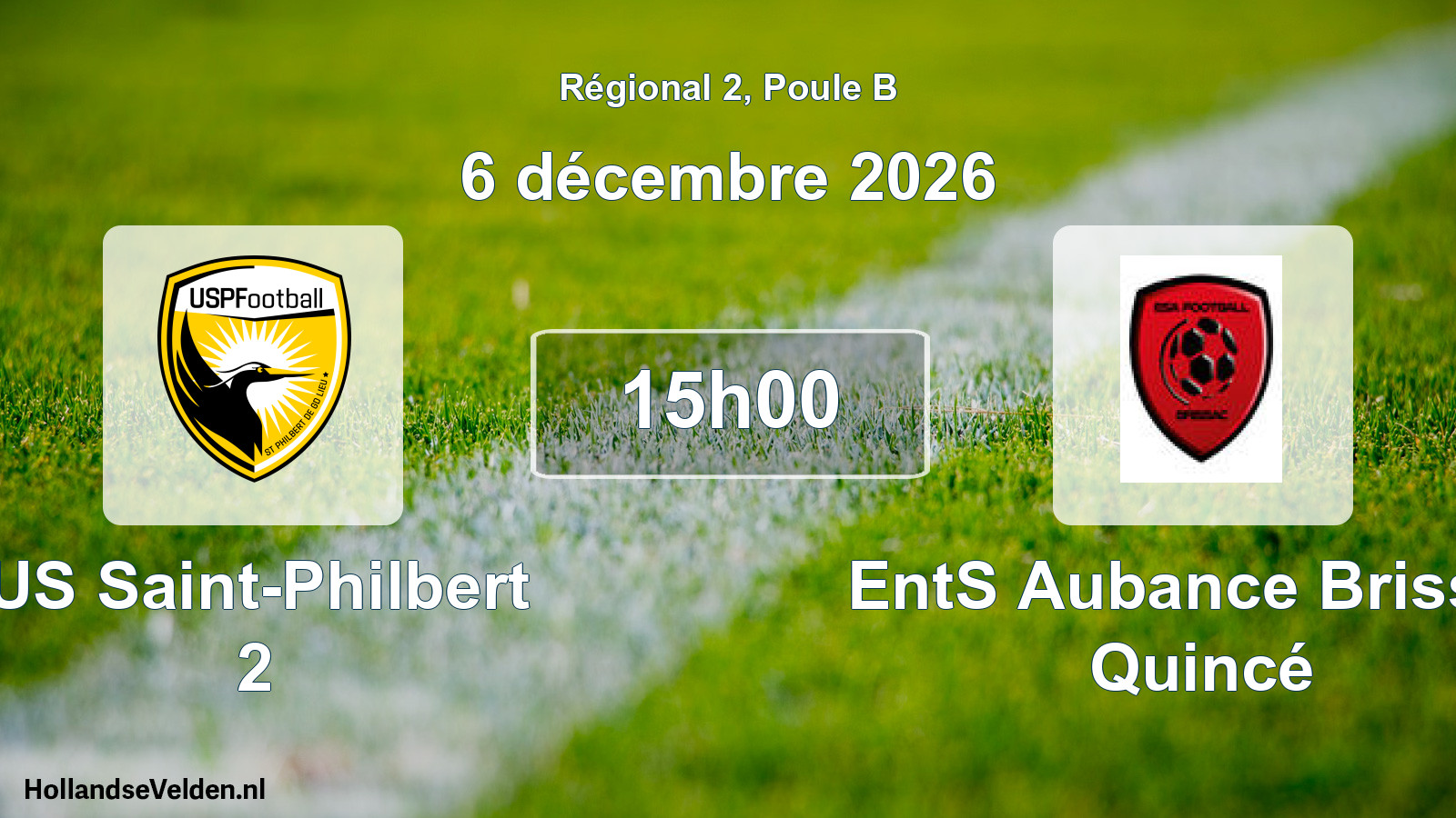 Match programmé: US Saint-Philbert 2 - EntS Aubance Brissac Quincé (6 décembre 2026)
