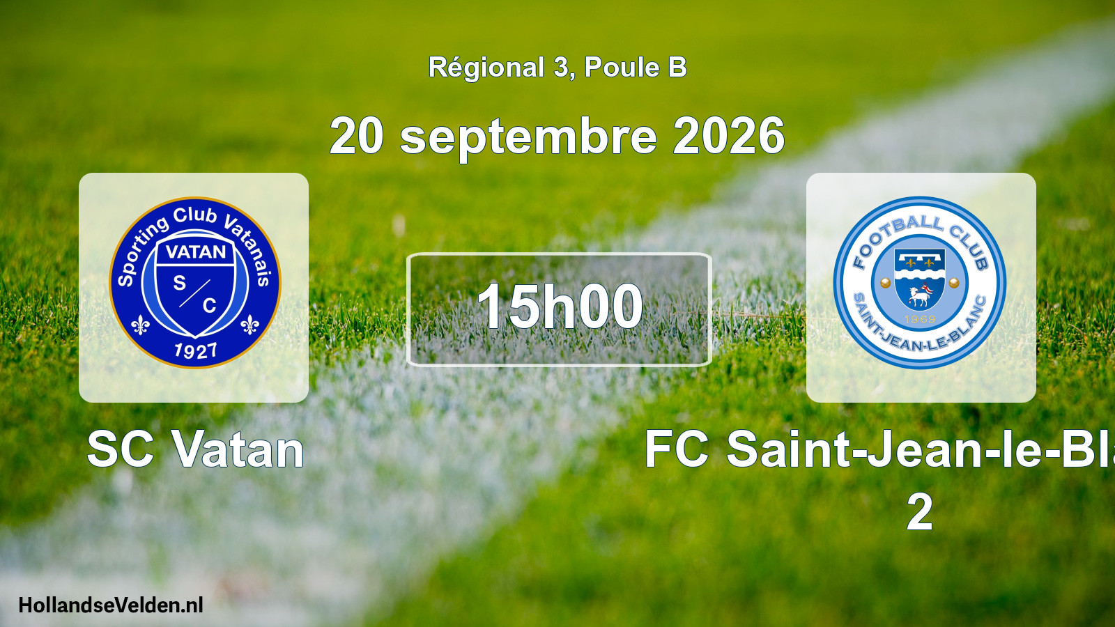 Scheduled Match: SC Vatan - FC Saint-Jean-le-Blanc 2 (20 September 2026)
