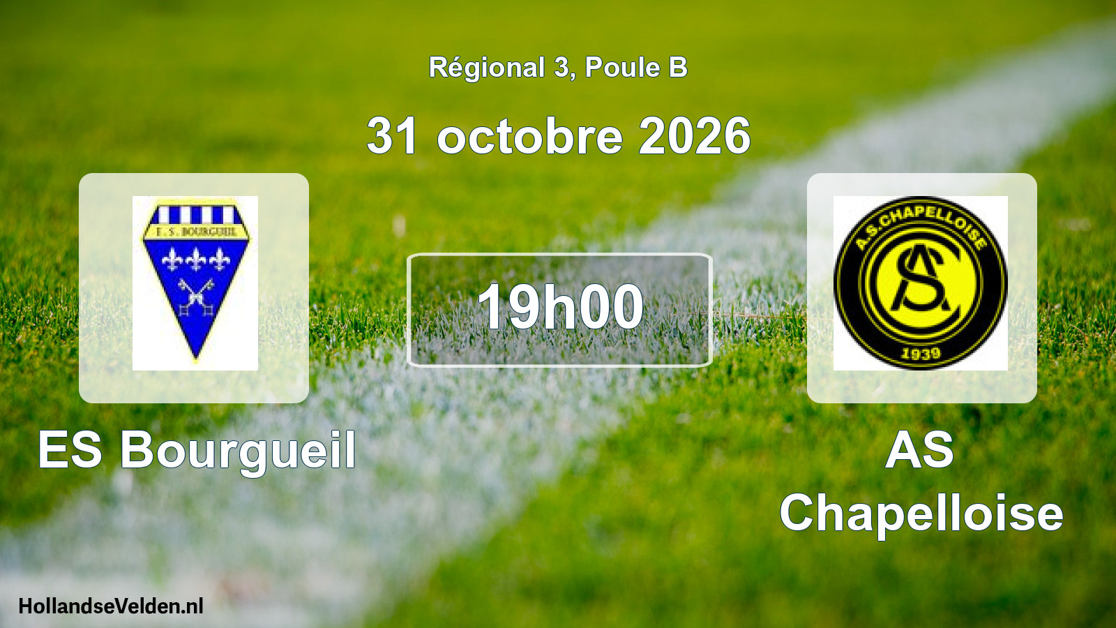 Scheduled Match: ES Bourgueil - AS Chapelloise (31 October 2026)