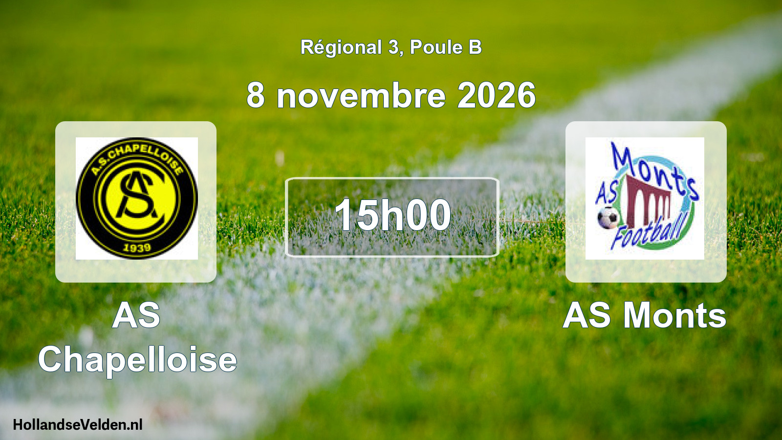 Scheduled Match: AS Chapelloise - AS Monts (8 November 2026)
