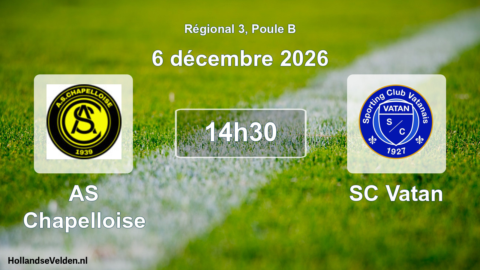 Scheduled Match: AS Chapelloise - SC Vatan (6 December 2026)