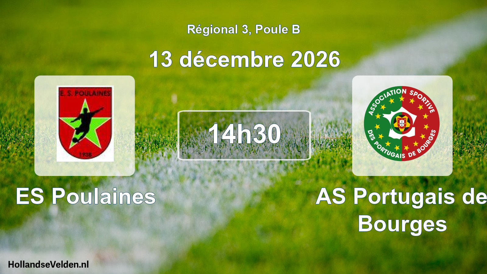 Match programmé: ES Poulaines - AS Portugais de Bourges (13 décembre 2026)