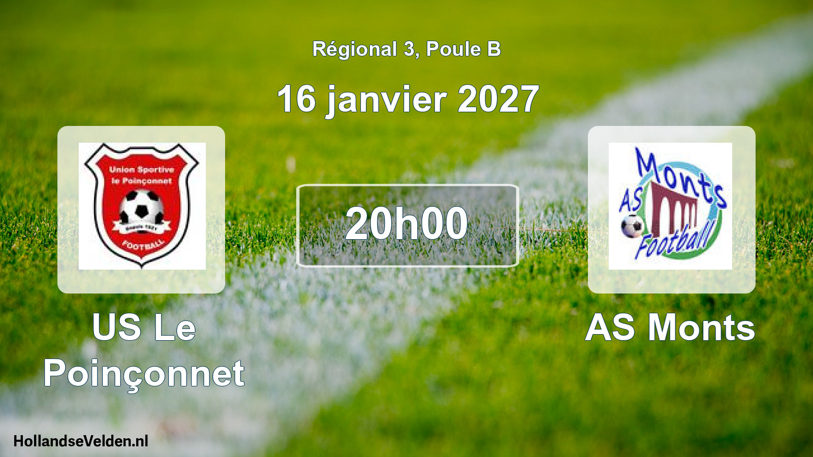 Scheduled Match: US Le Poinçonnet - AS Monts (16 January 2027)