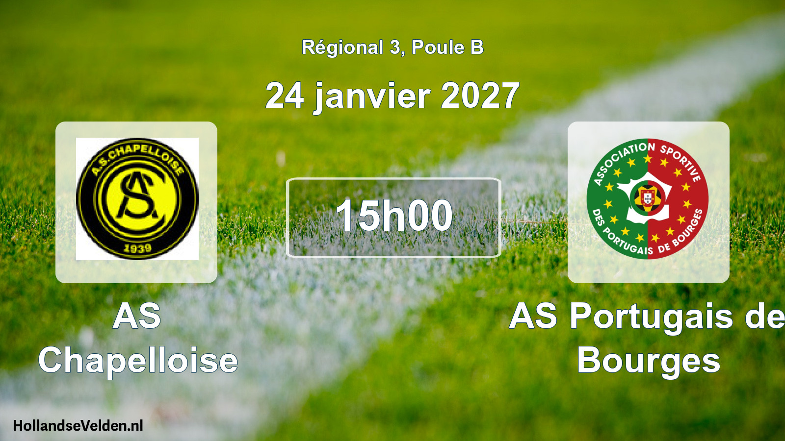 Scheduled Match: AS Chapelloise - AS Portugais de Bourges (24 January 2027)