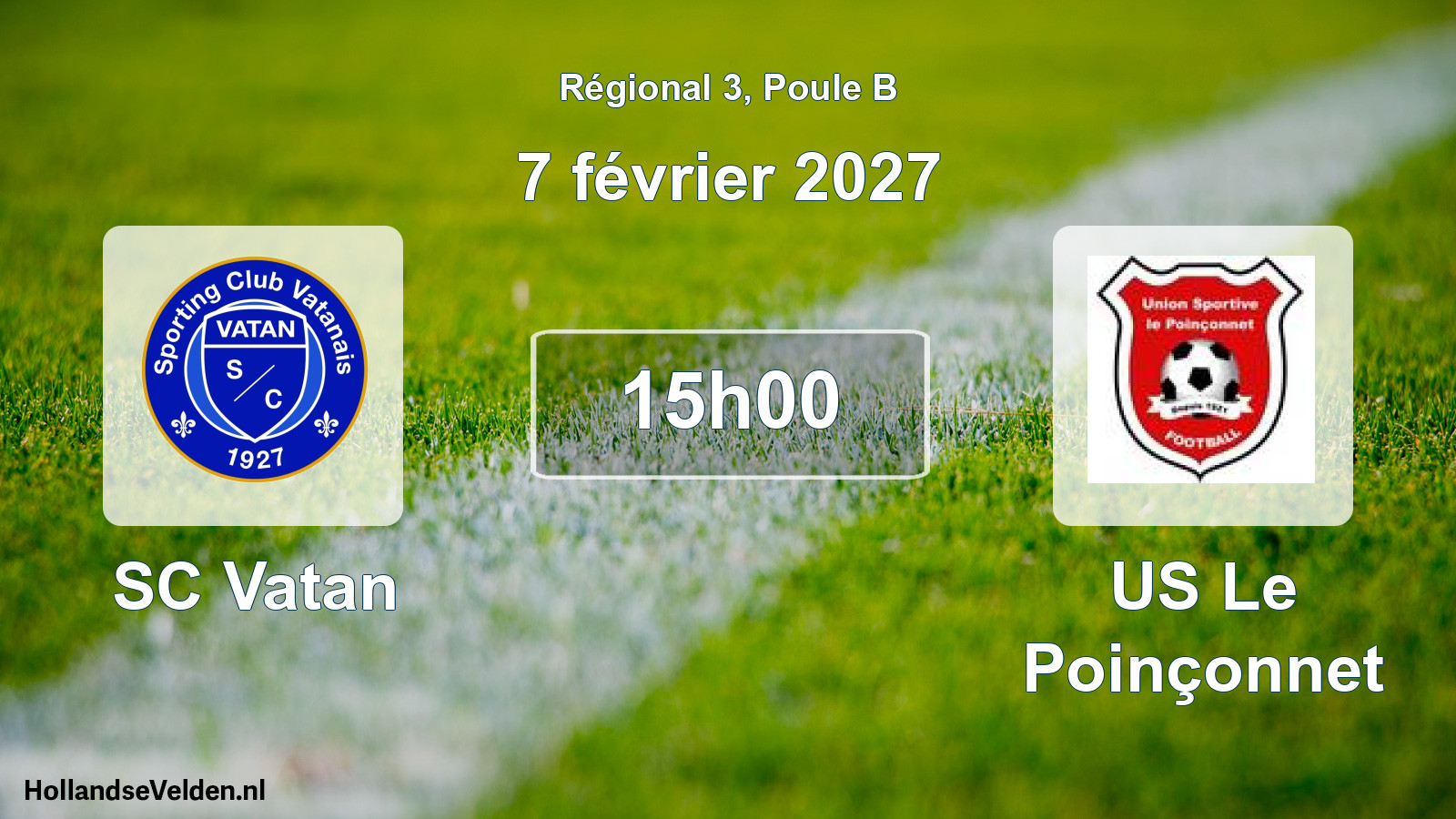 Match programmé: SC Vatan - US Le Poinçonnet (7 février 2027)