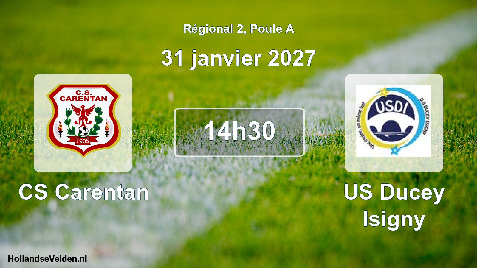 Scheduled Match: CS Carentan - US Ducey Isigny (31 January 2027)