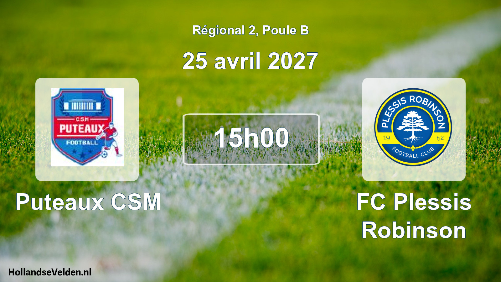 Scheduled Match: Puteaux CSM - FC Plessis Robinson (25 April 2027)