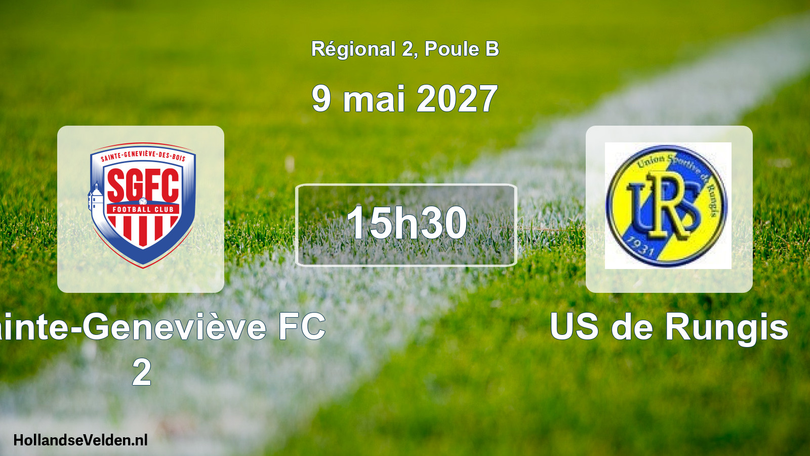 Scheduled Match: Sainte-Geneviève FC 2 - US de Rungis (9 May 2027)