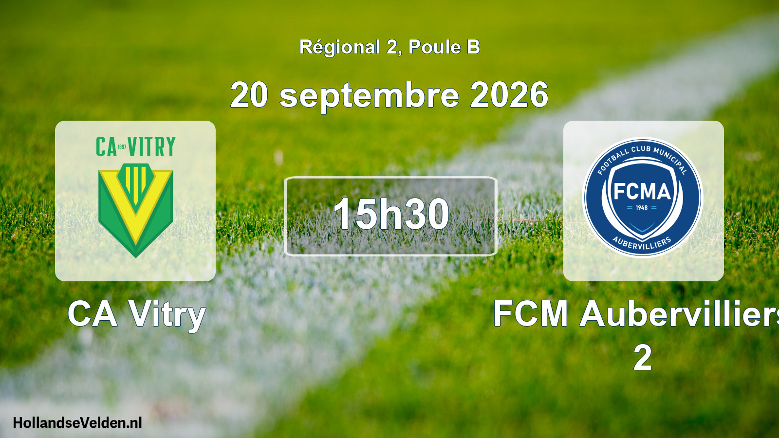 Scheduled Match: CA Vitry - FCM Aubervilliers 2 (20 September 2026)