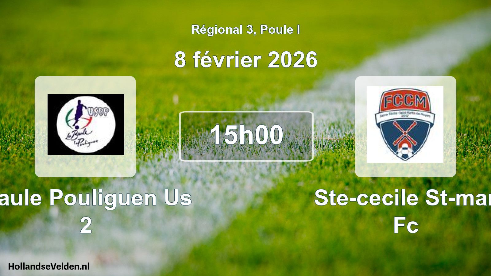 Geplande wedstrijd: Baule Pouliguen Us 2 - Ste-cecile St-mar Fc (8 février 2026)