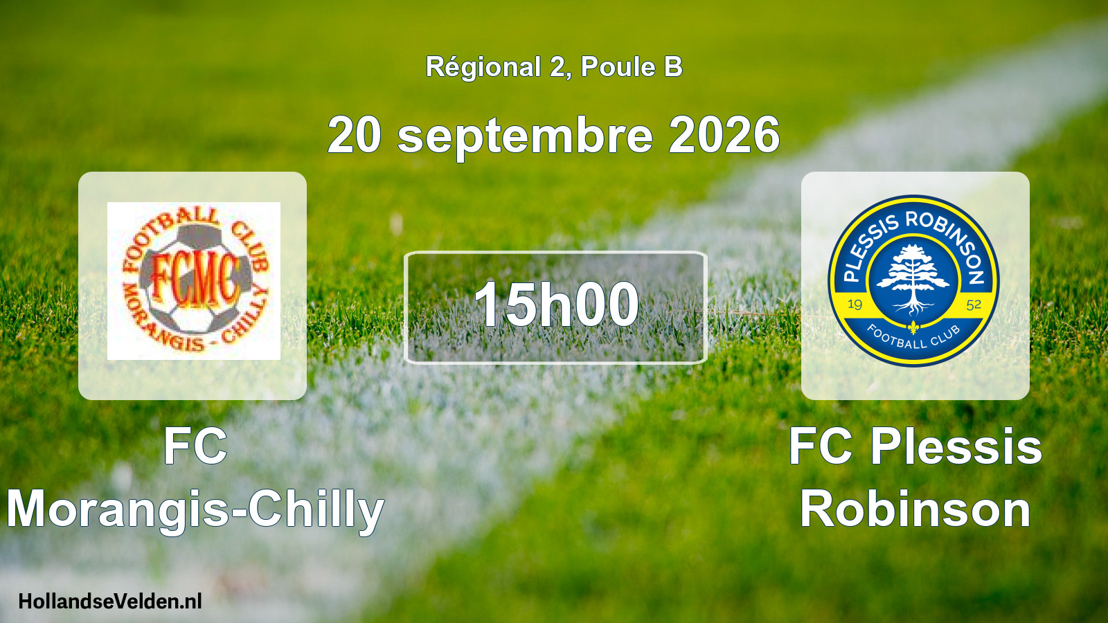 Scheduled Match: FC Morangis-Chilly - FC Plessis Robinson (20 September 2026)