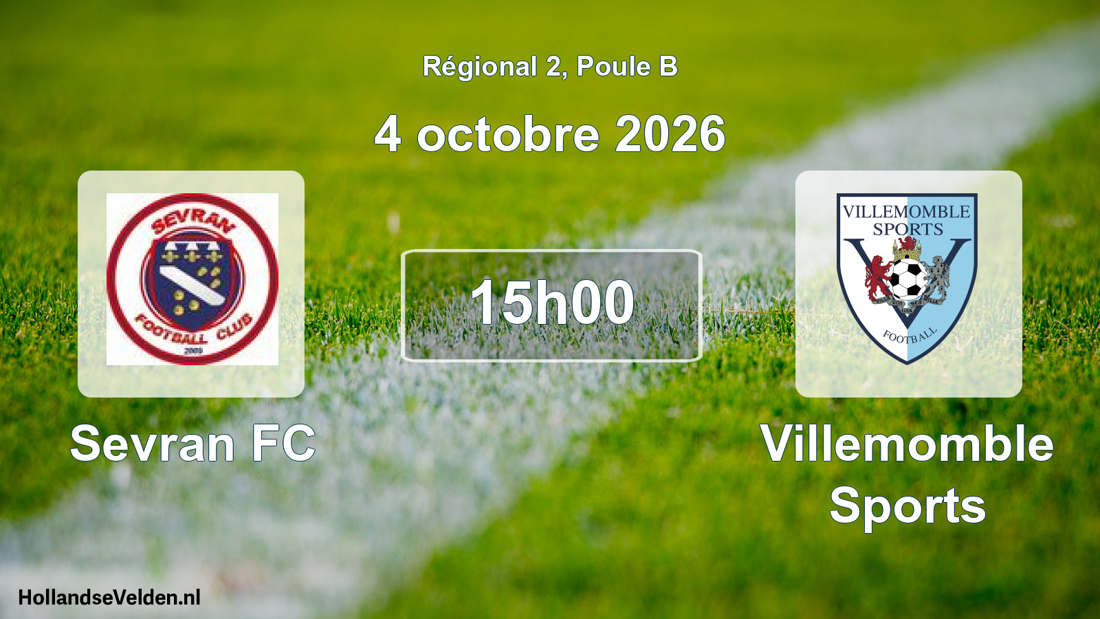 Scheduled Match: Sevran FC - Villemomble Sports (4 October 2026)