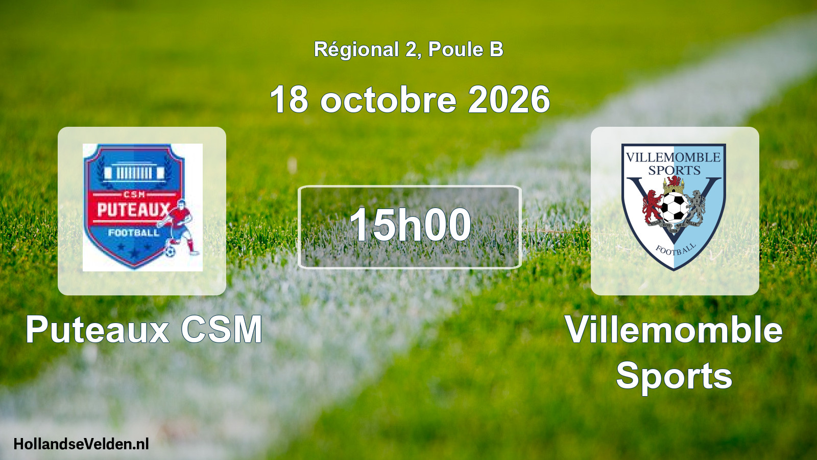 Scheduled Match: Puteaux CSM - Villemomble Sports (18 October 2026)