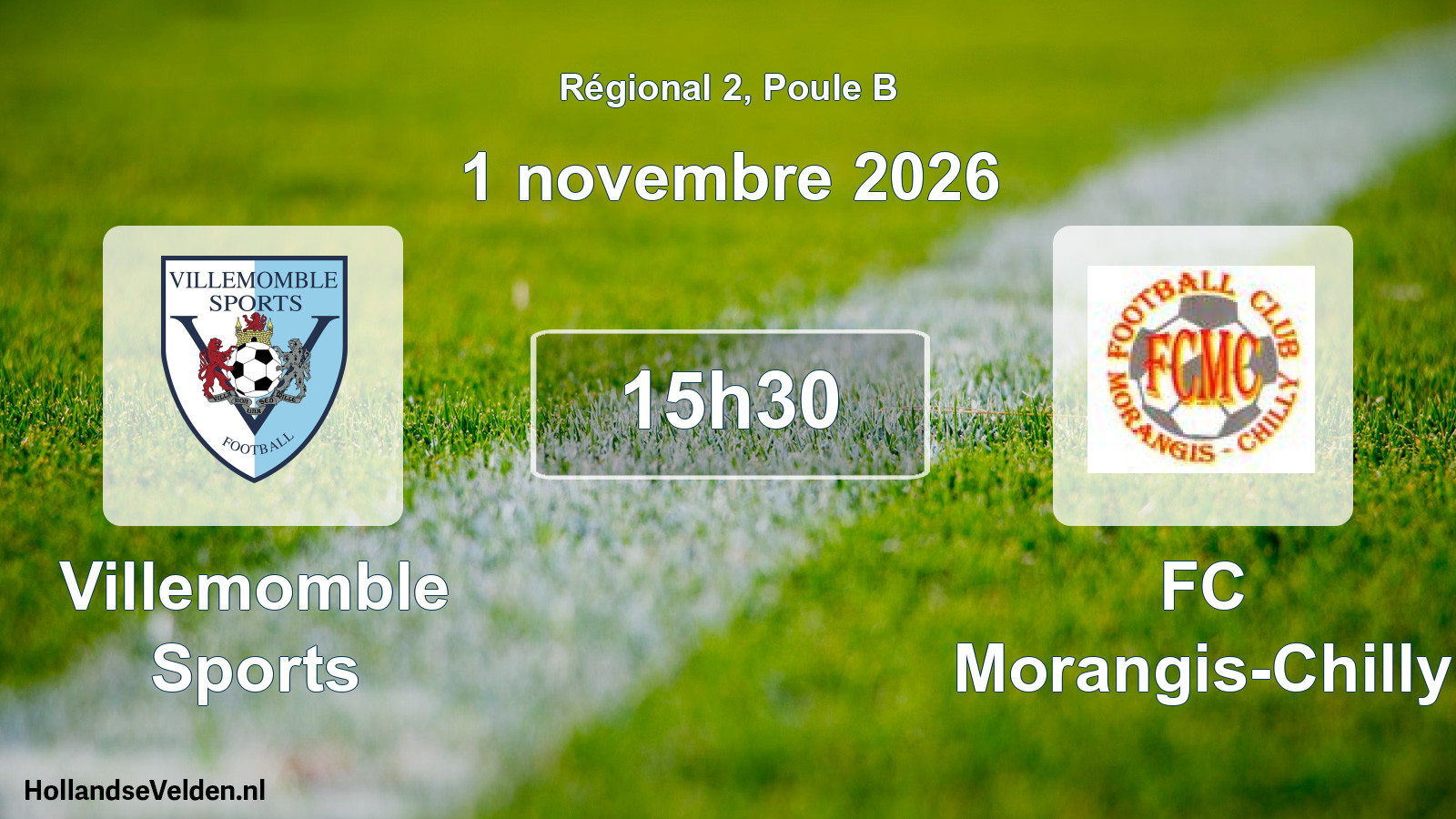 Scheduled Match: Villemomble Sports - FC Morangis-Chilly (1 November 2026)