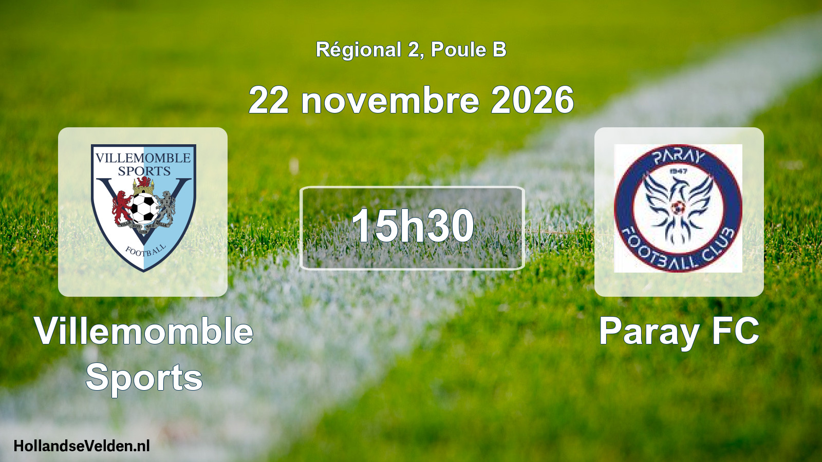 Scheduled Match: Villemomble Sports - Paray FC (22 November 2026)
