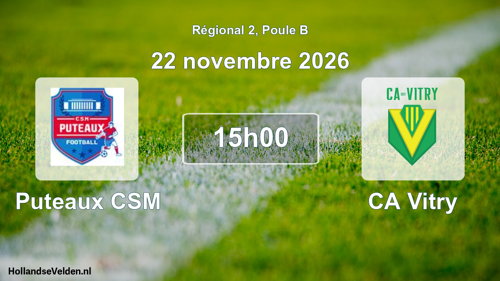 Scheduled Match: Puteaux CSM - CA Vitry (22 November 2026)
