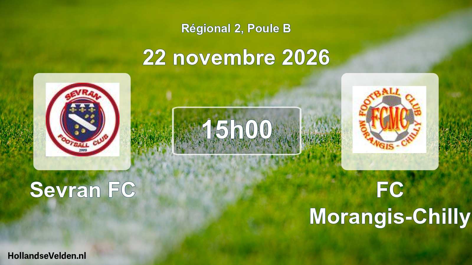 Scheduled Match: Sevran FC - FC Morangis-Chilly (22 November 2026)