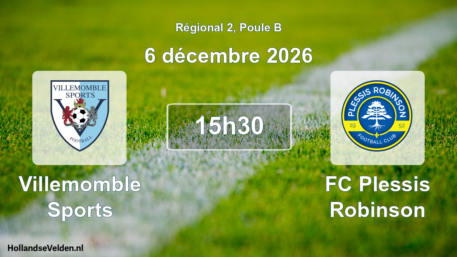 Scheduled Match: Villemomble Sports - FC Plessis Robinson (6 December 2026)