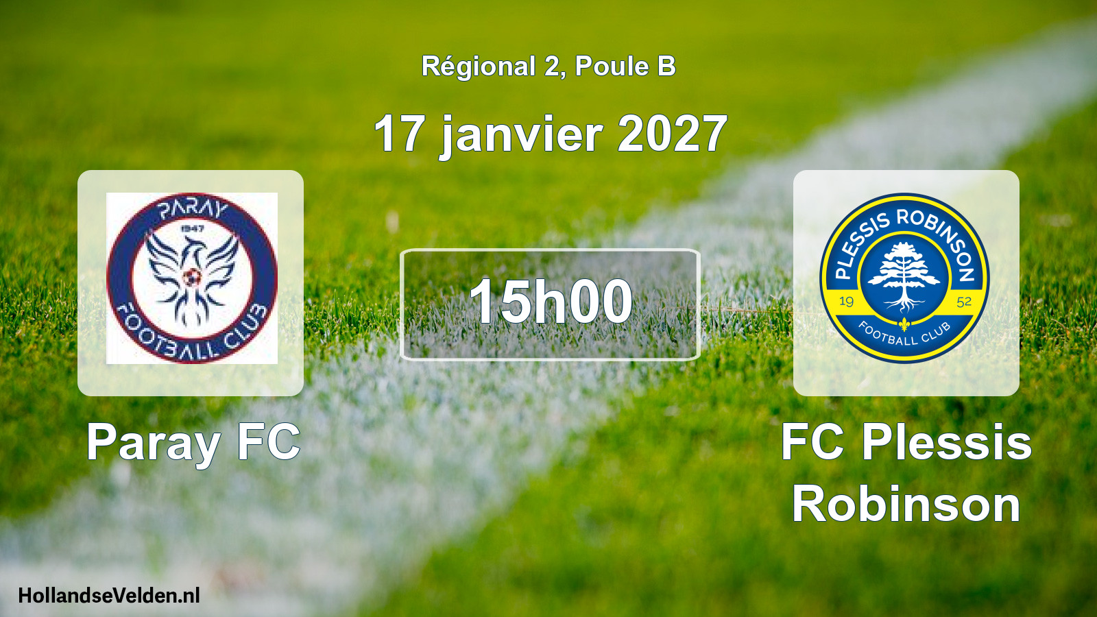 Scheduled Match: Paray FC - FC Plessis Robinson (17 January 2027)
