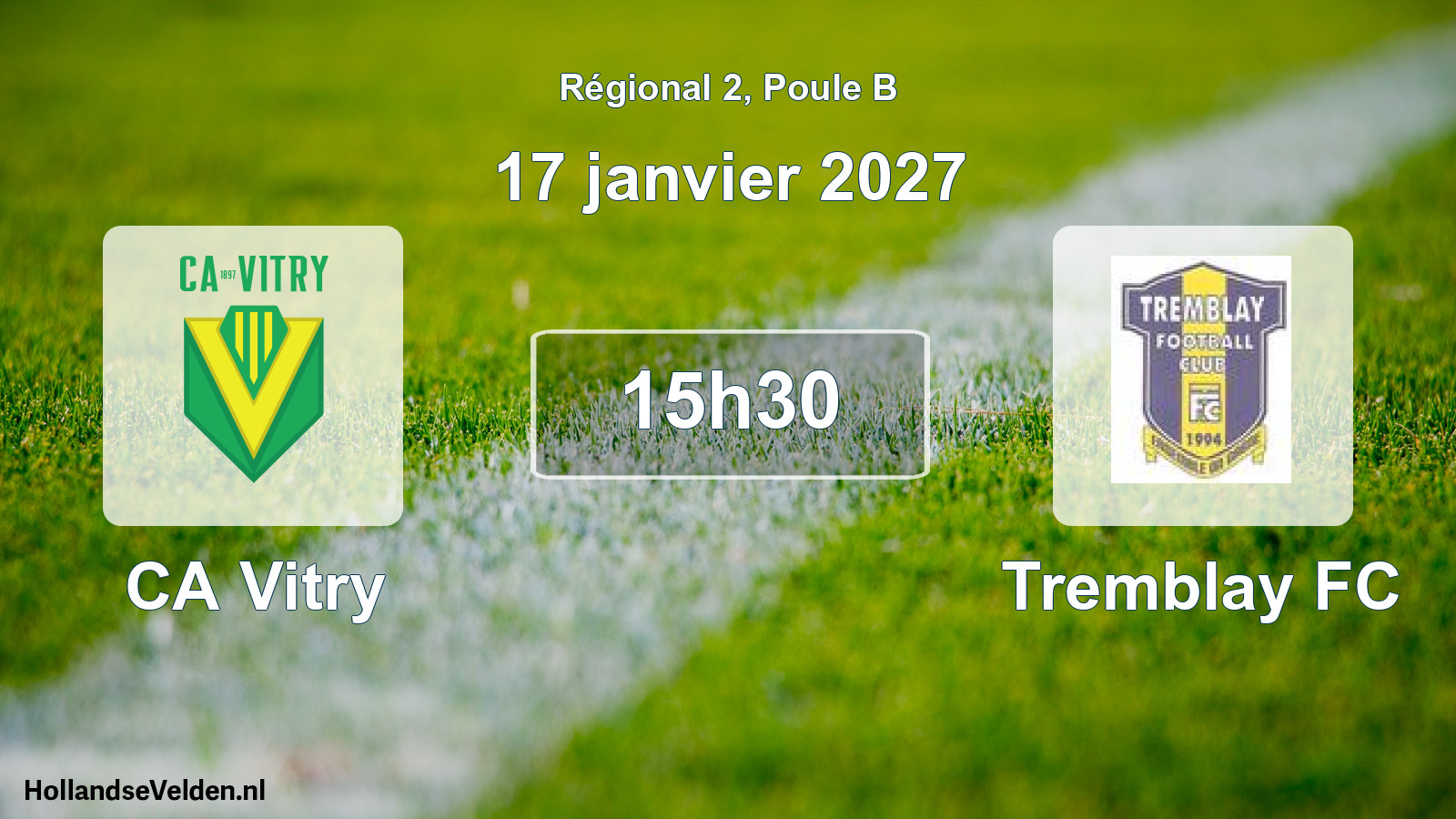 Scheduled Match: CA Vitry - Tremblay FC (17 January 2027)
