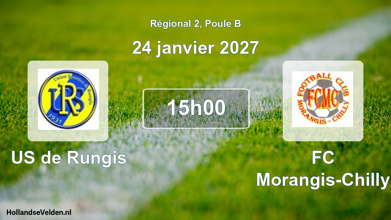 Scheduled Match: US de Rungis - FC Morangis-Chilly (24 January 2027)