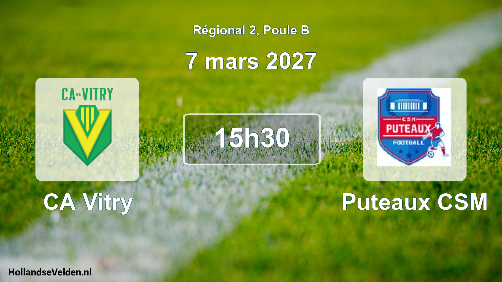 Match programmé: CA Vitry - Puteaux CSM (7 mars 2027)