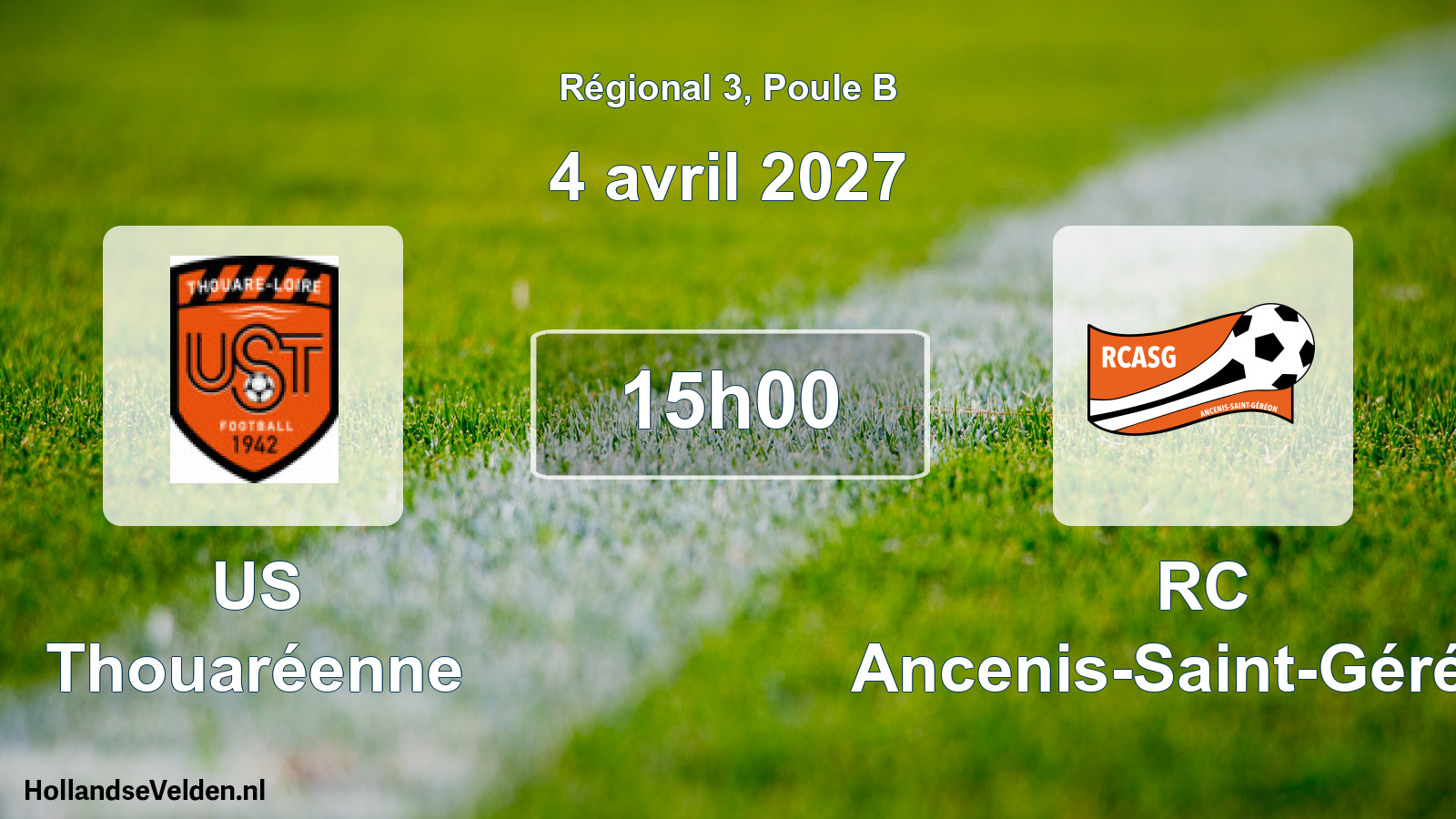 Match programmé: US Thouaréenne - RC Ancenis-Saint-Géréon (4 avril 2027)