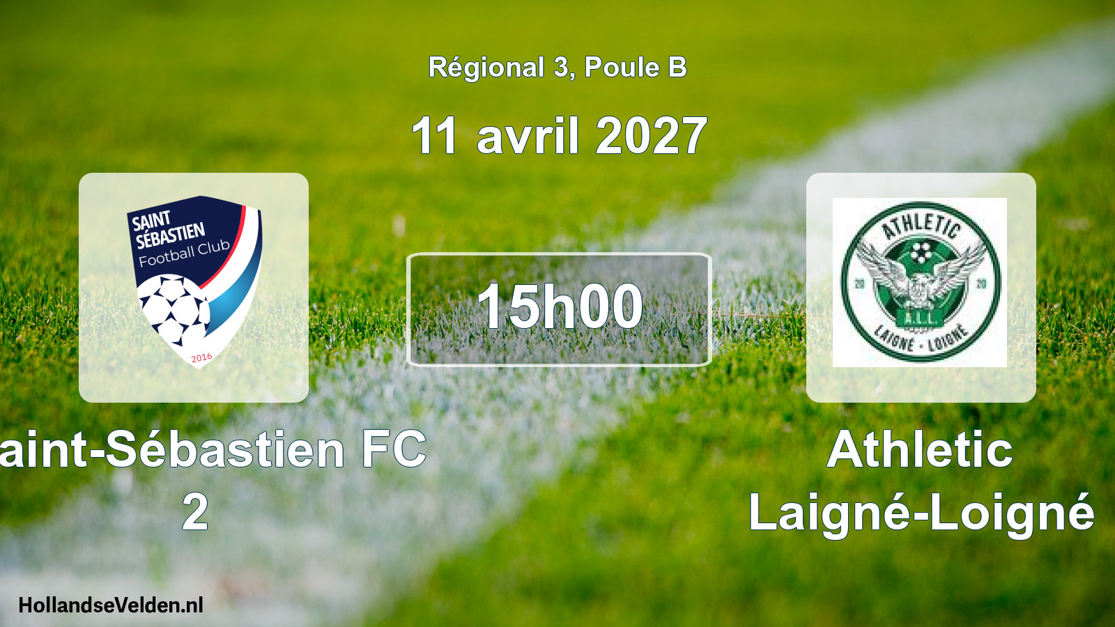 Scheduled Match: Saint-Sébastien FC 2 - Athletic Laigné-Loigné (11 April 2027)