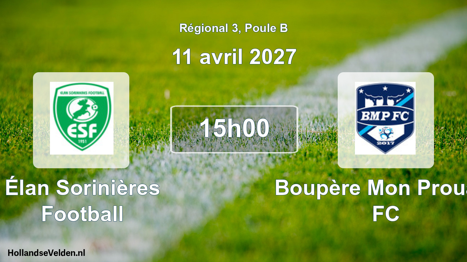 Scheduled Match: Élan Sorinières Football - Boupère Mon Prouant FC (11 April 2027)