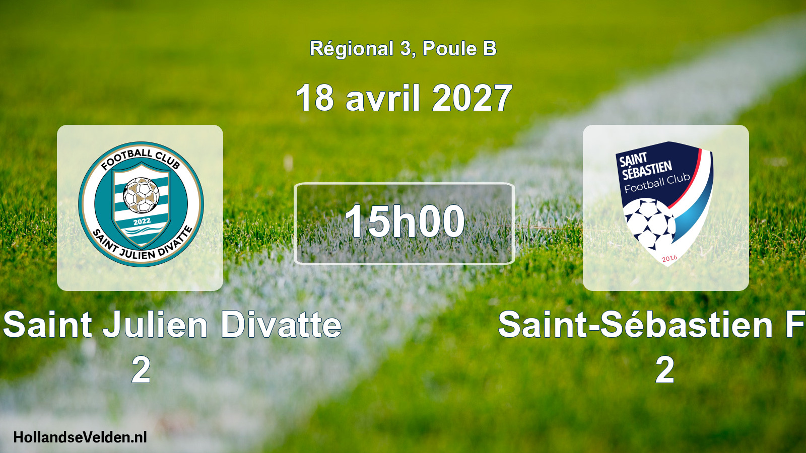 Scheduled Match: FC Saint Julien Divatte 2 - Saint-Sébastien FC 2 (18 April 2027)