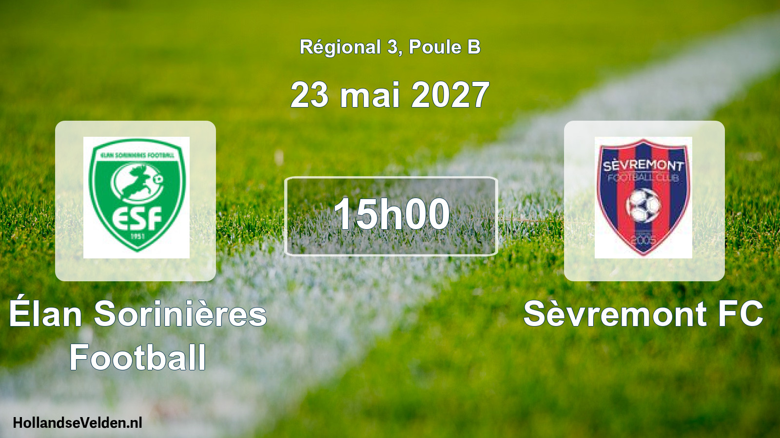 Scheduled Match: Élan Sorinières Football - Sèvremont FC (23 May 2027)