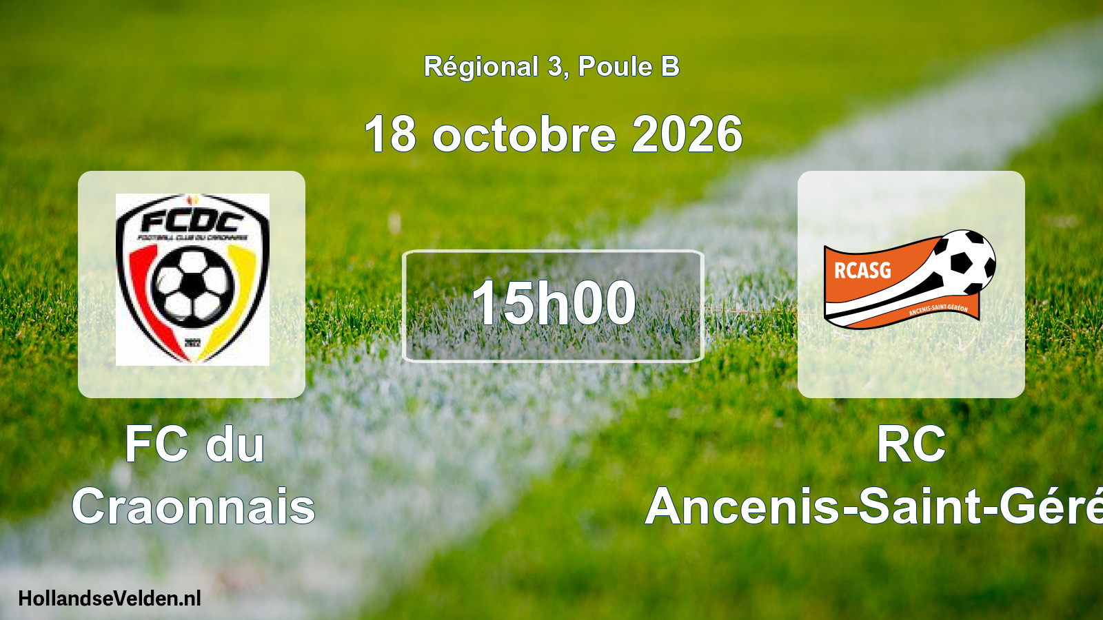Scheduled Match: FC du Craonnais - RC Ancenis-Saint-Géréon (18 October 2026)
