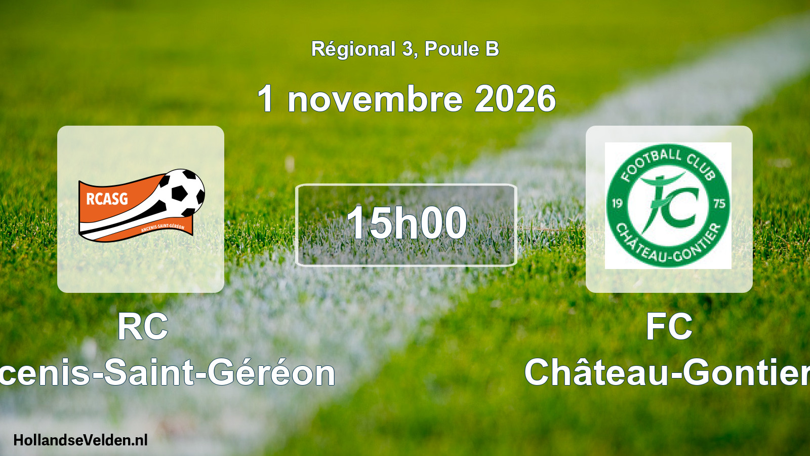 Scheduled Match: RC Ancenis-Saint-Géréon - FC Château-Gontier (1 November 2026)