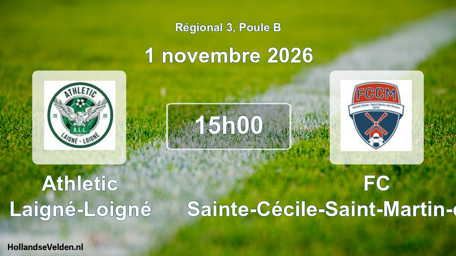 Scheduled Match: Athletic Laigné-Loigné - FC Sainte-Cécile-Saint-Martin-des-Noyers (1 November 2026)