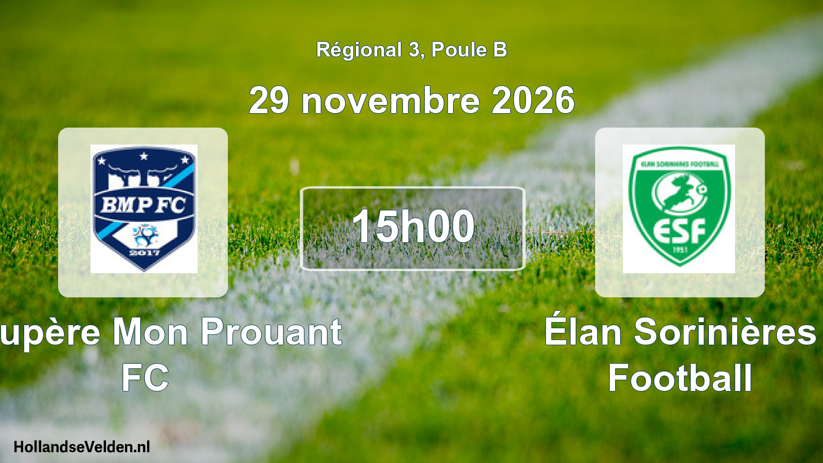 Scheduled Match: Boupère Mon Prouant FC - Élan Sorinières Football (29 November 2026)
