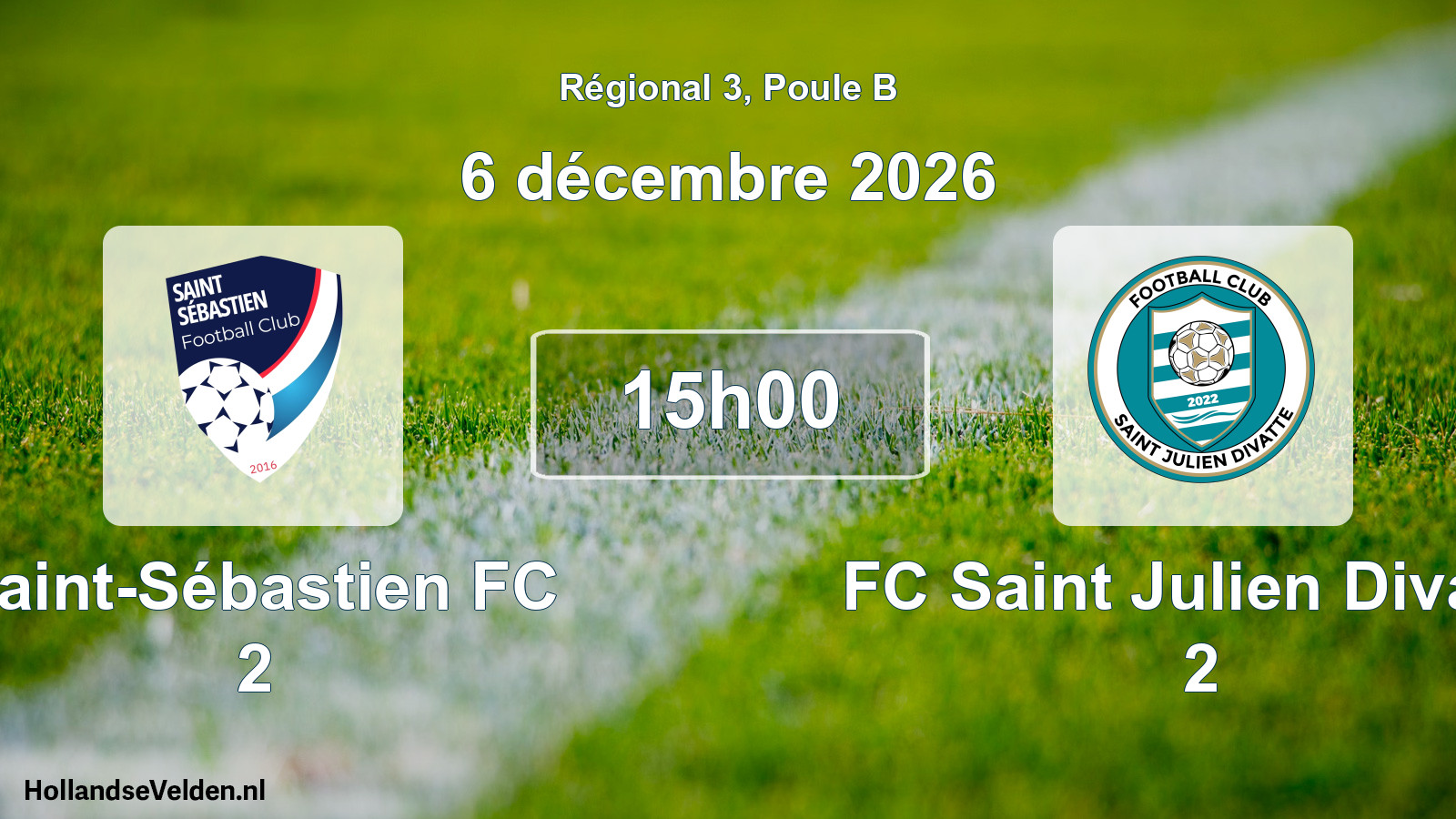 Scheduled Match: Saint-Sébastien FC 2 - FC Saint Julien Divatte 2 (6 December 2026)