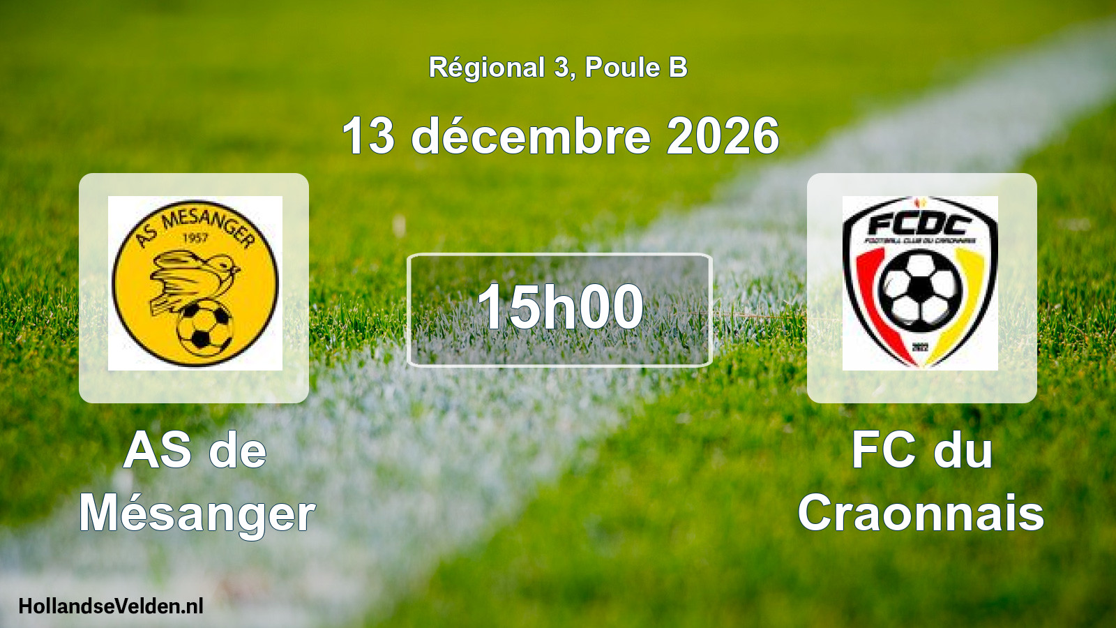 Scheduled Match: AS de Mésanger - FC du Craonnais (13 December 2026)