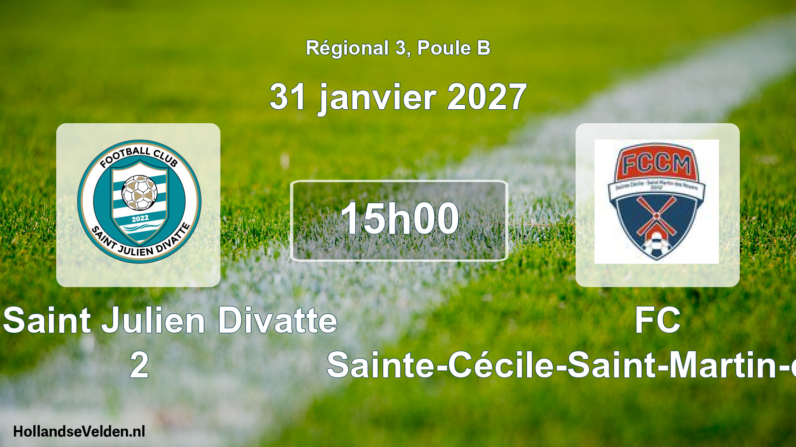 Scheduled Match: FC Saint Julien Divatte 2 - FC Sainte-Cécile-Saint-Martin-des-Noyers (31 January 2027)
