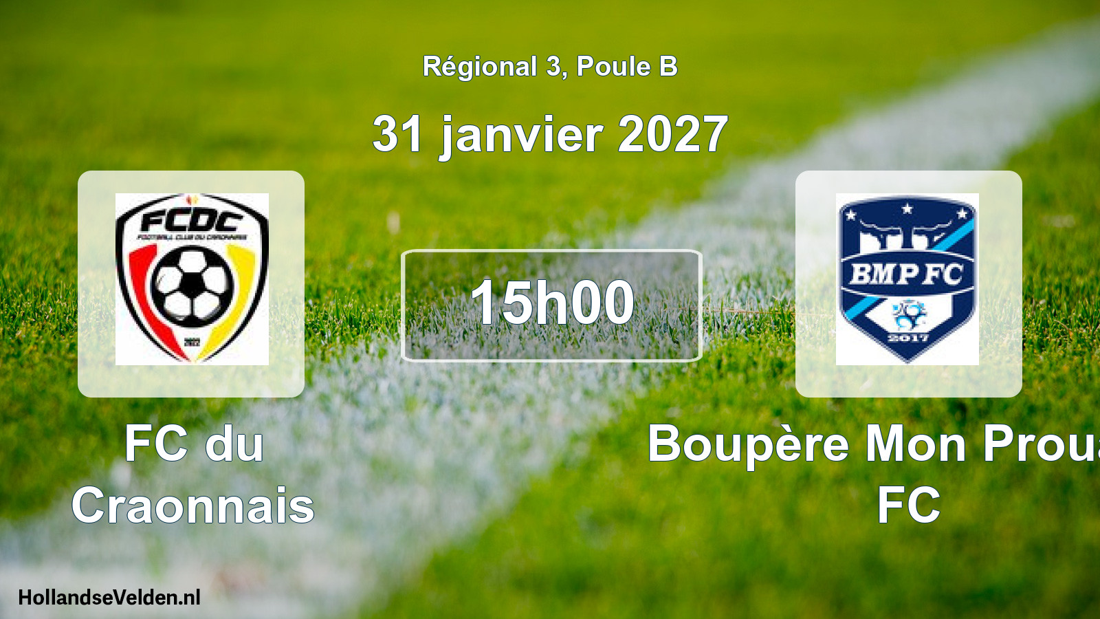 Scheduled Match: FC du Craonnais - Boupère Mon Prouant FC (31 January 2027)