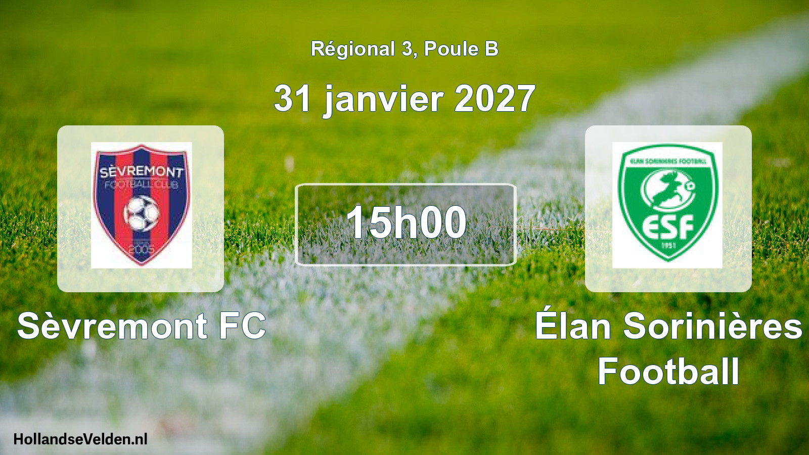Scheduled Match: Sèvremont FC - Élan Sorinières Football (31 January 2027)