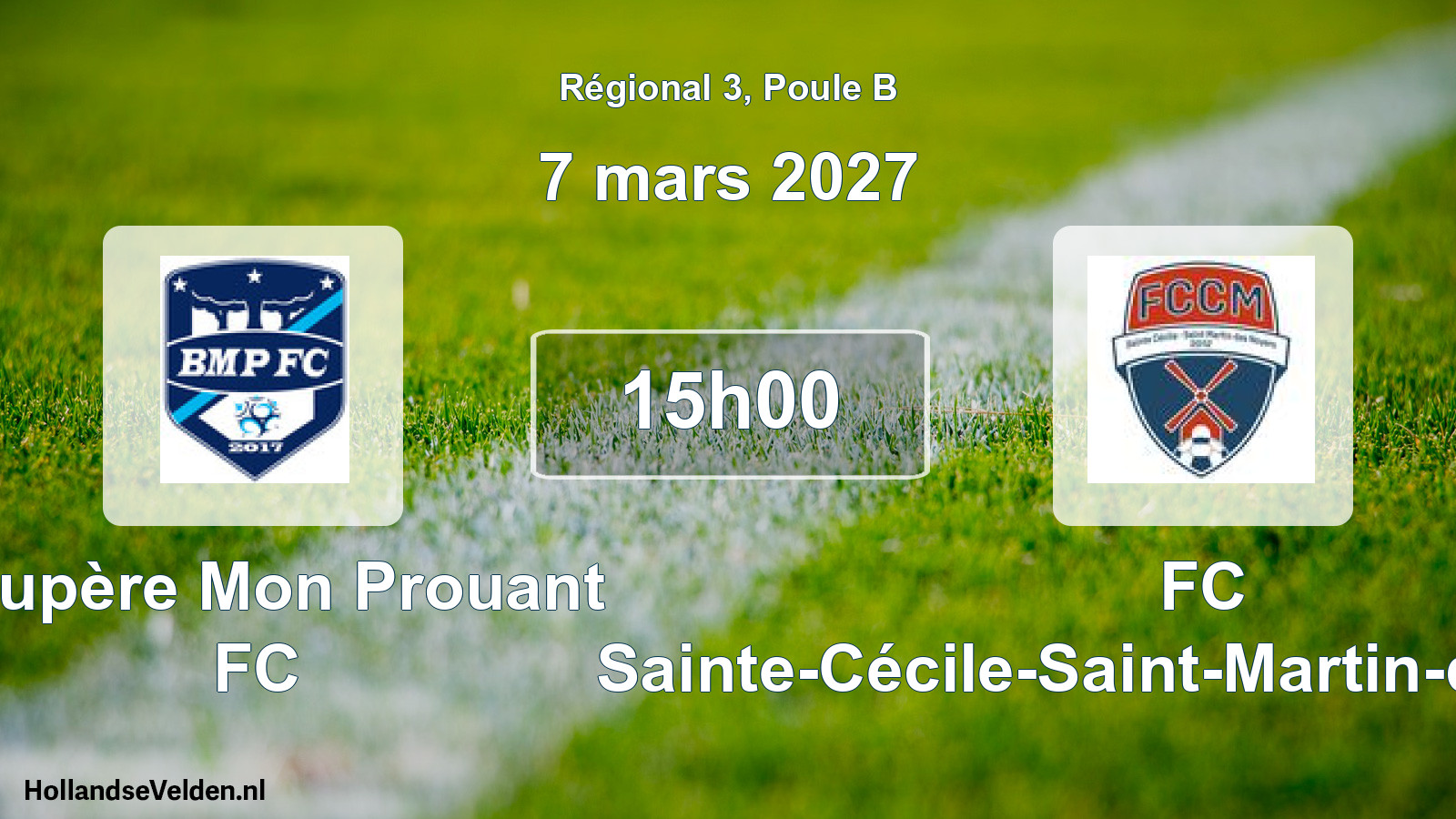 Scheduled Match: Boupère Mon Prouant FC - FC Sainte-Cécile-Saint-Martin-des-Noyers (7 March 2027)