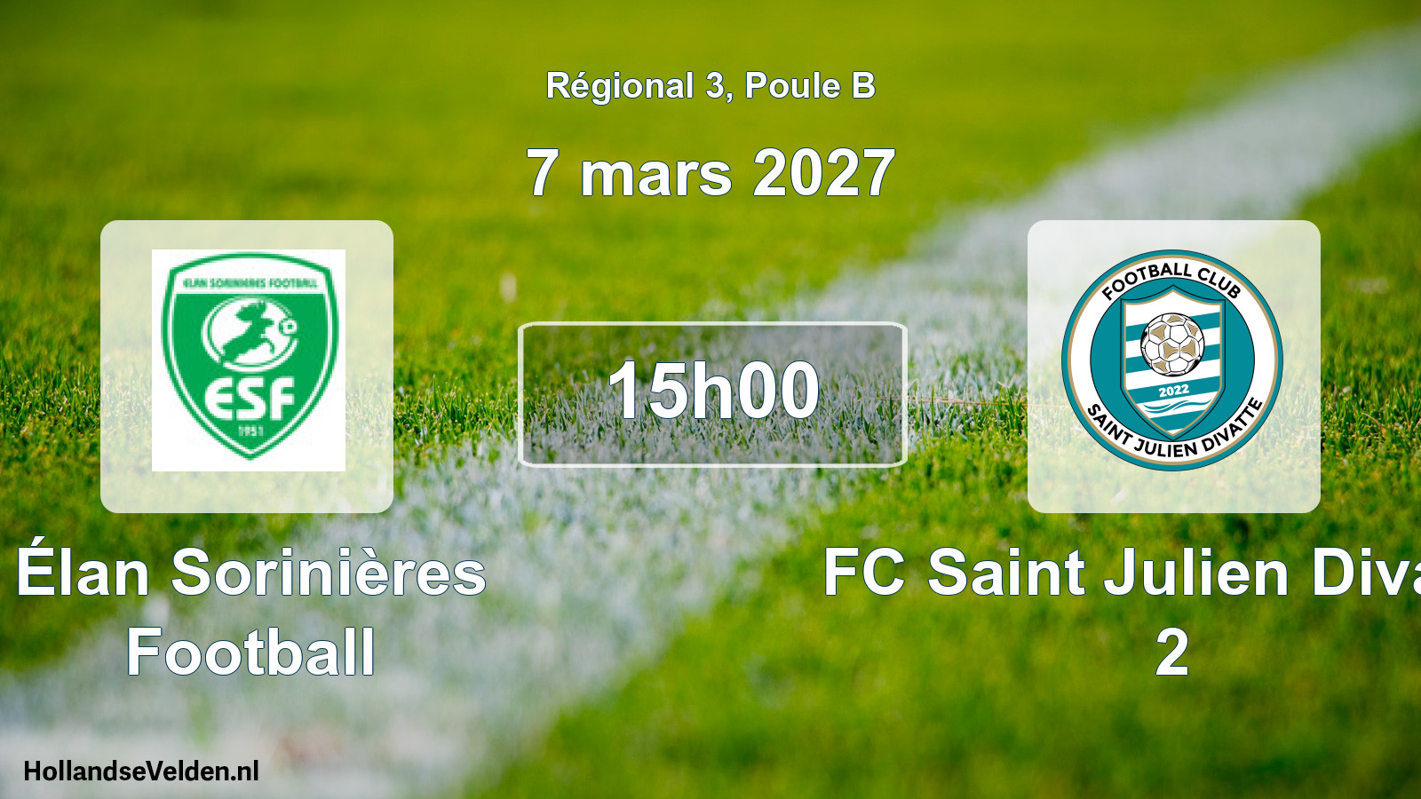 Scheduled Match: Élan Sorinières Football - FC Saint Julien Divatte 2 (7 March 2027)