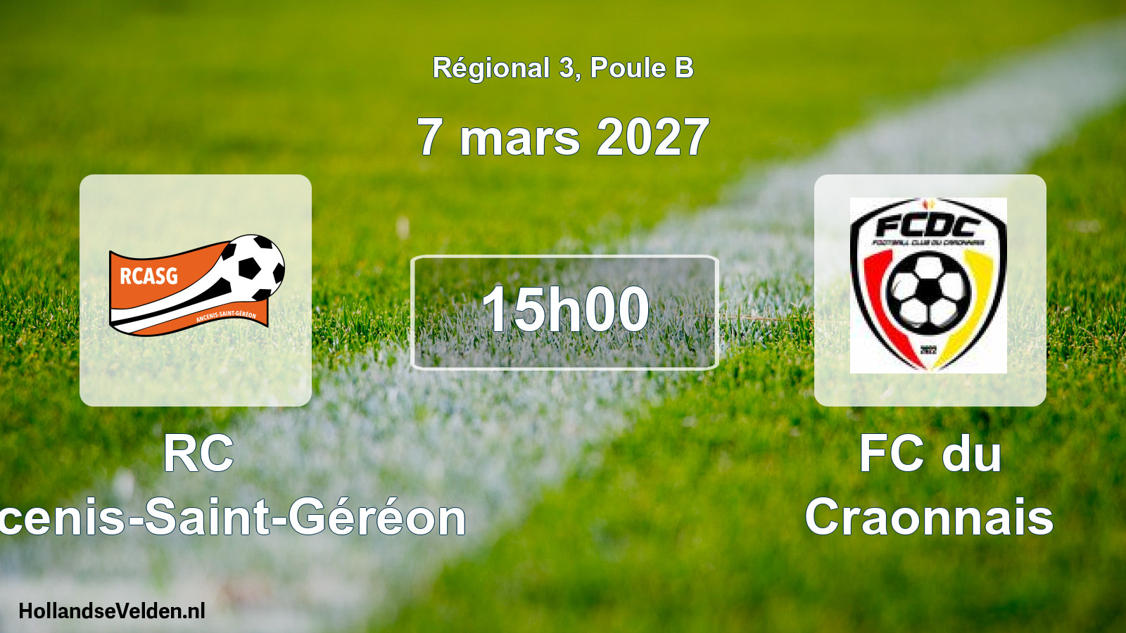 Scheduled Match: RC Ancenis-Saint-Géréon - FC du Craonnais (7 March 2027)