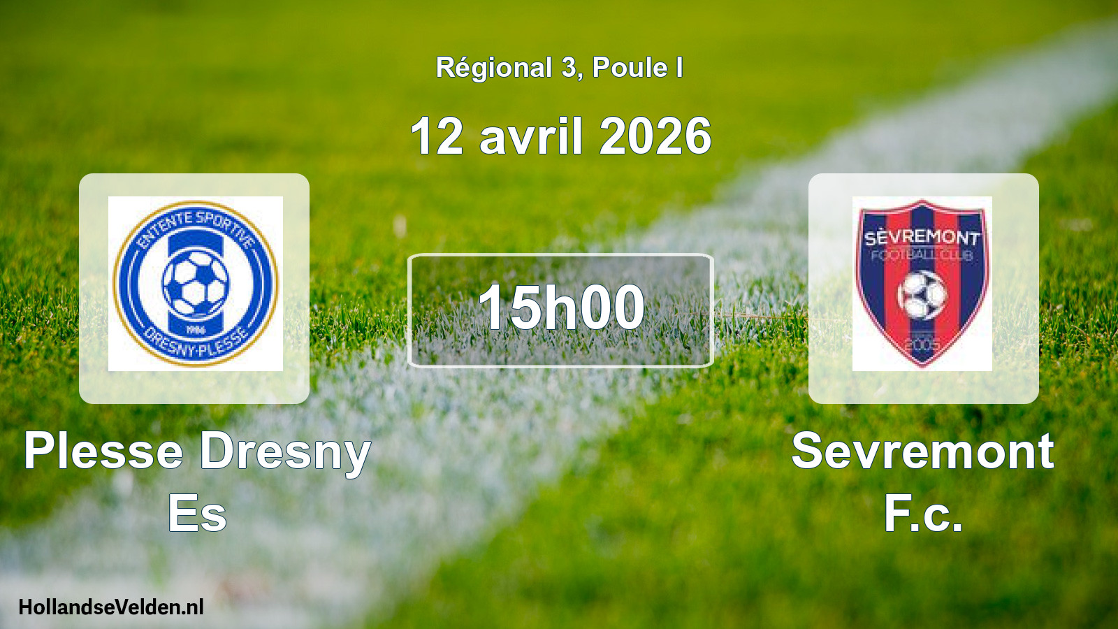 Scheduled Match: Plesse Dresny Es - Sevremont F.c. (12 April 2026)