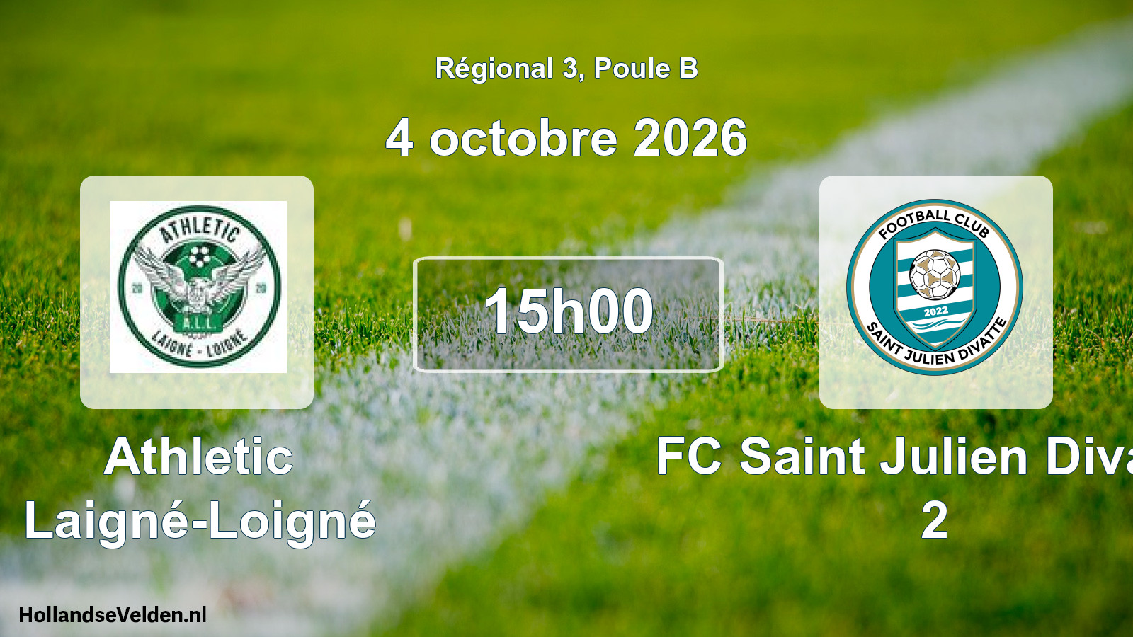 Scheduled Match: Athletic Laigné-Loigné - FC Saint Julien Divatte 2 (4 October 2026)